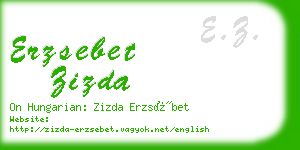 erzsebet zizda business card